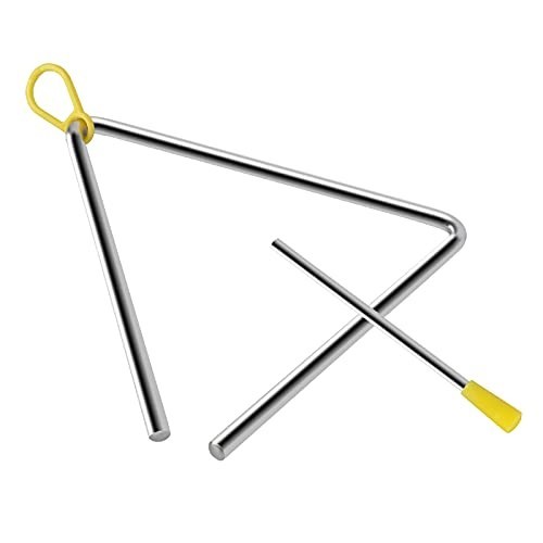 4-Pack Triangle Percussion Instruments Set - 7, 8, 9, 10 Inch Handheld Triangles