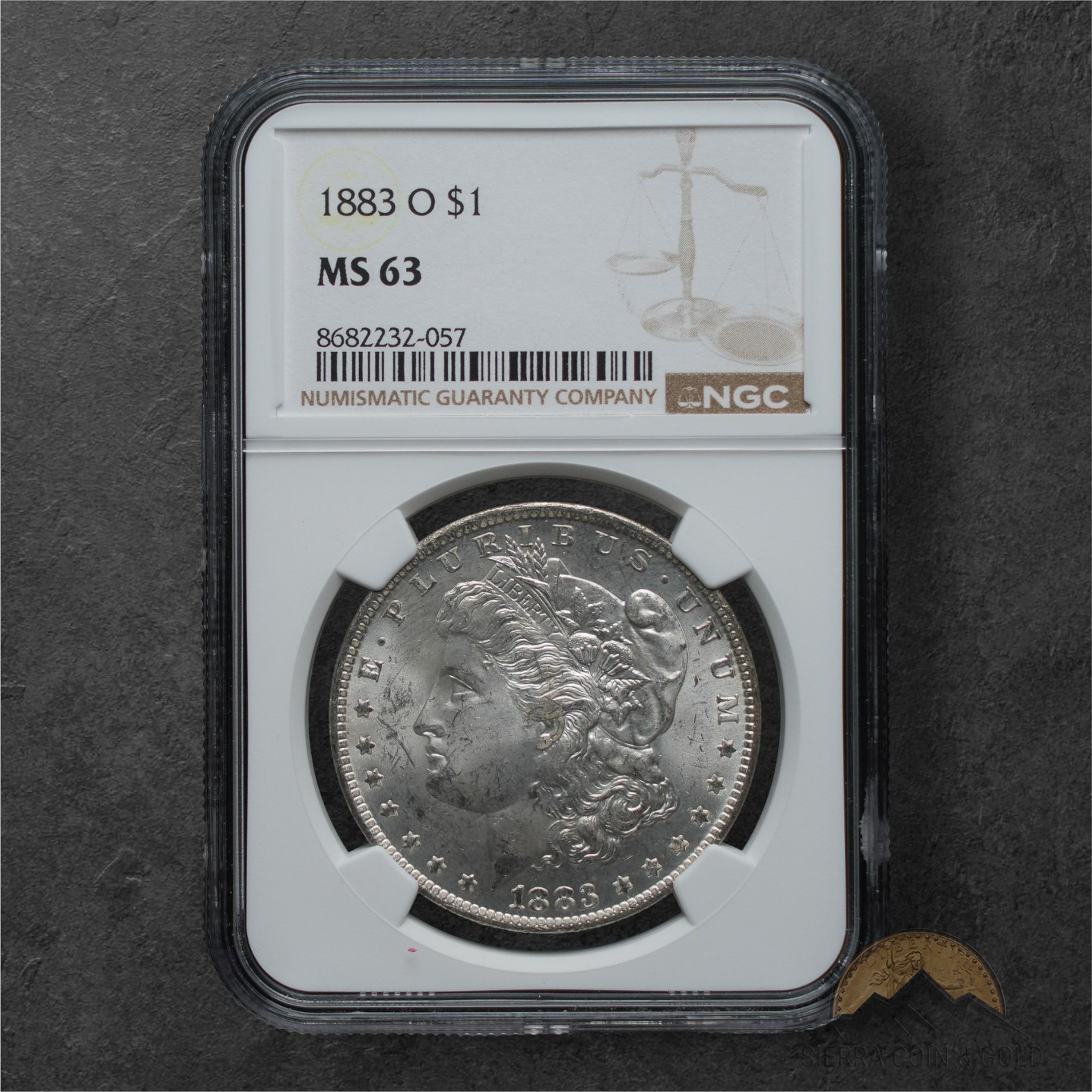 1883-O Silver Morgan Dollar $1 - NGC MS63 - New Orleans