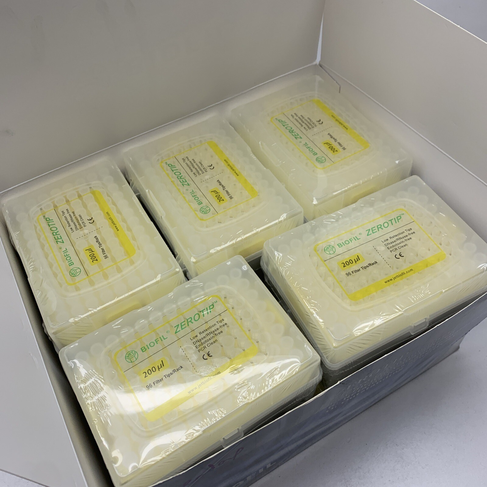 (18 Racks) Biofil PMT231200 ZeroTip Sterile Filter Pipette Tips 10-200uL EXPIRED