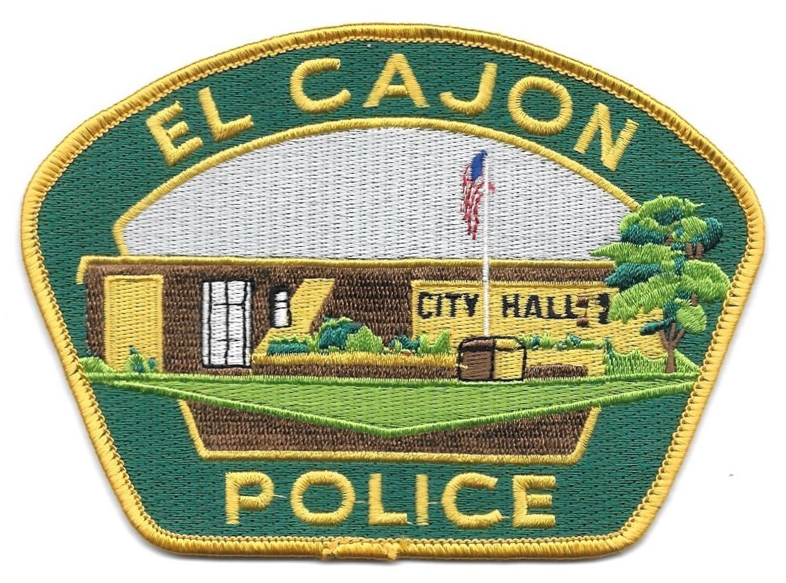 El Cajon CA police patch - San Diego County - c. 1950s-1960s style - new cond.