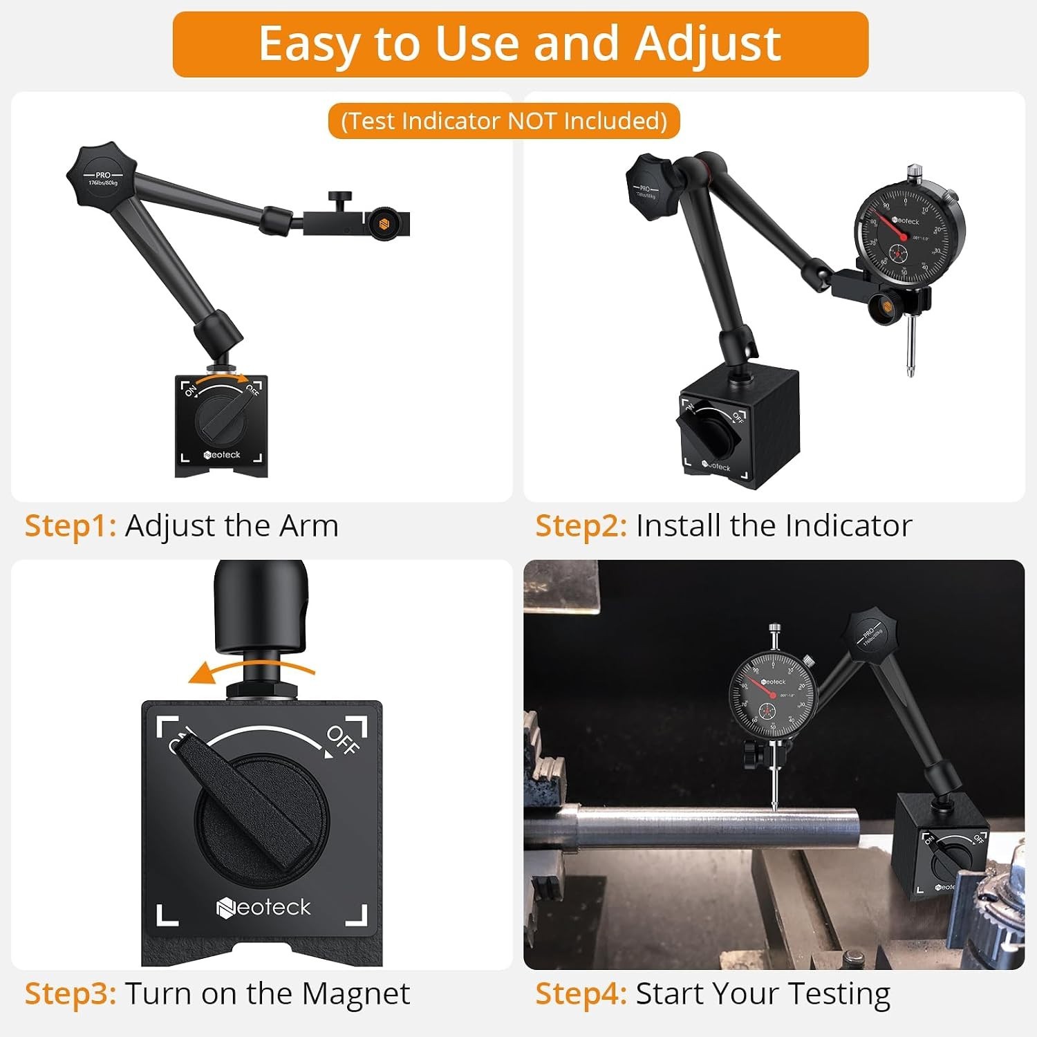 Adjustable Magnetic Base Stand with Strong Stability for Testing Instruments
