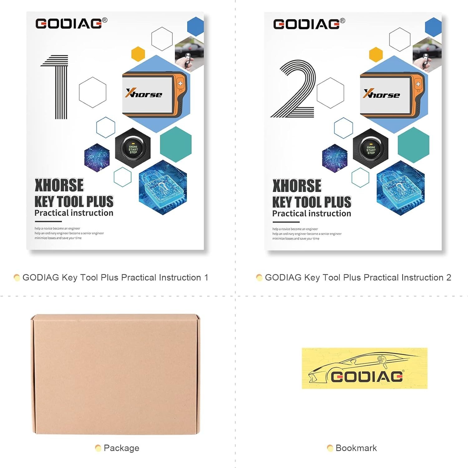 GODIAG Key Tool Plus Practical Instruction 1&2 Two Books