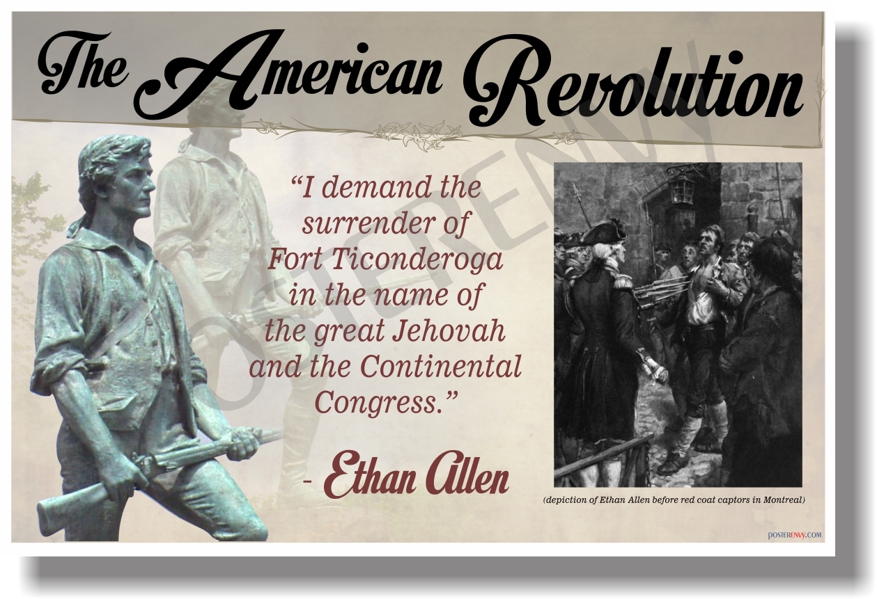 The American Revolution (quote) - Ethan Allen - NEW Social Studies POSTER