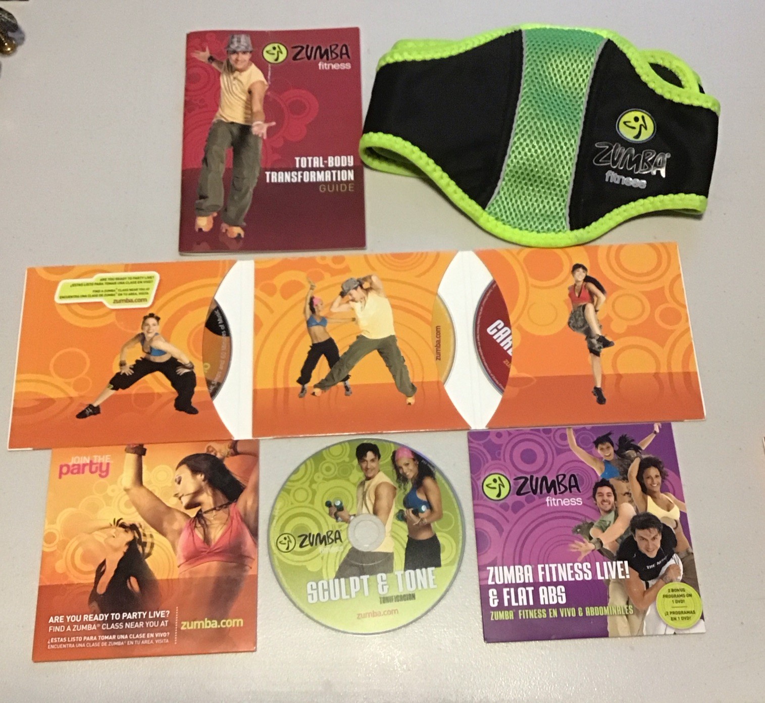 Zumba “Total Body Transformation” 3 DVD Set, Plus 3 other Zumba DVDs See Pics