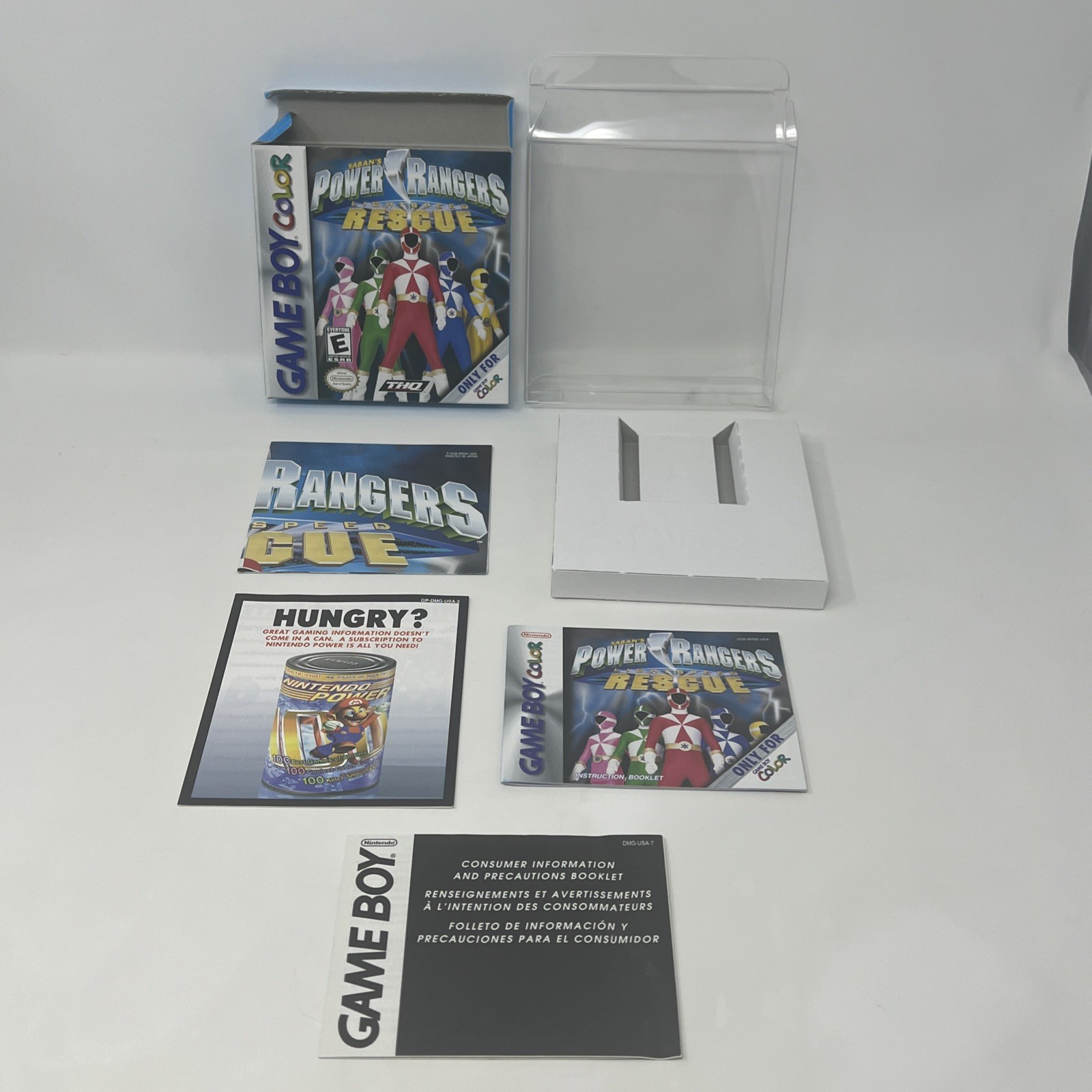 Power Rangers Lightspeed Rescue (Nintendo Game Boy Color) Box Inserts NO GAME