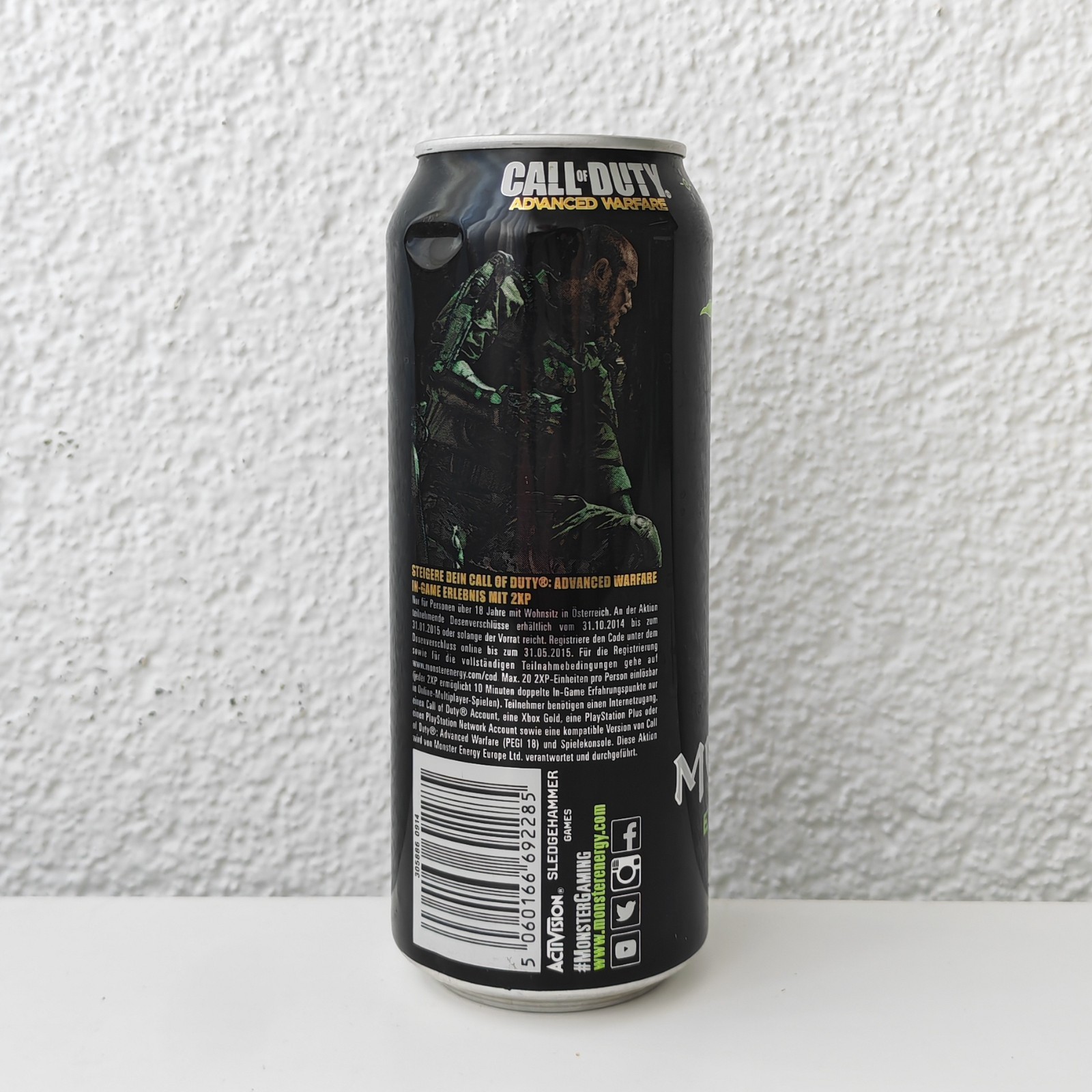 EMPTY 2014 Call of Duty Advanced Warfare Monster Energy can; Germany BOTTOM