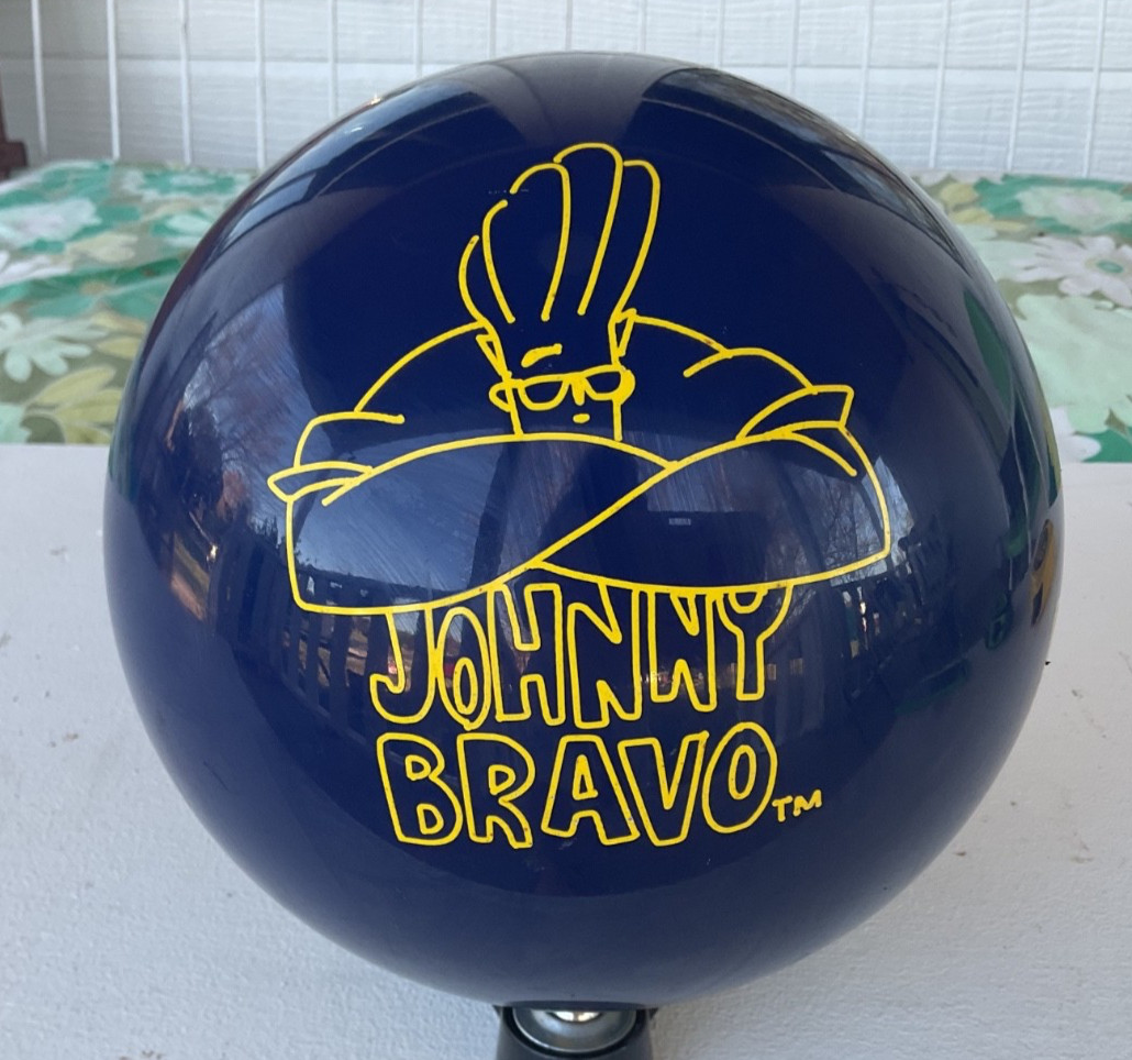 Cartoon Network Johnny Bravo Bowling Ball Year 2000 undrilled 8 pounds 4 ounce