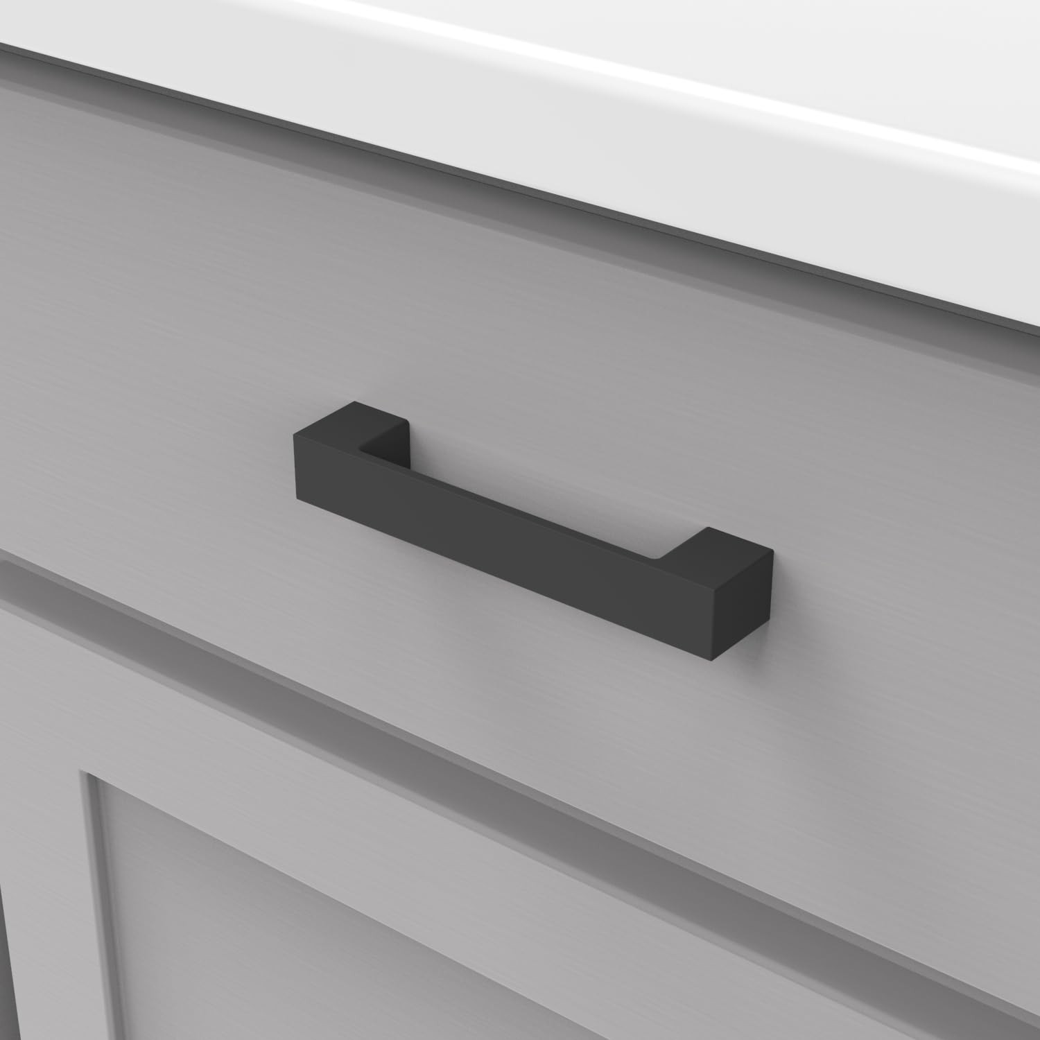 Hickory Hardware Heritage 10 Pack Square Cabinet Pulls, Low Profile Handles f...