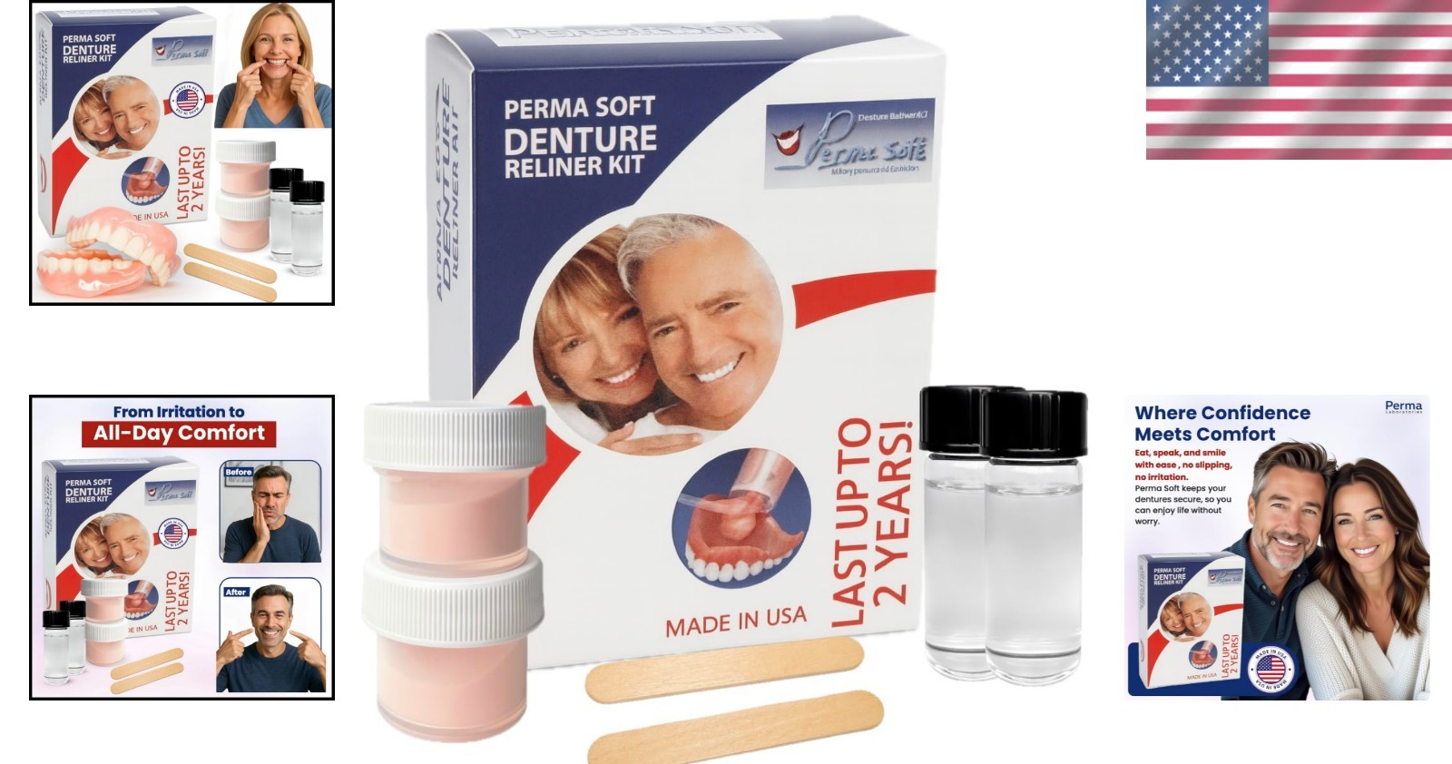 Perma Soft Denture Reliner Kit - Tight Custom Fit