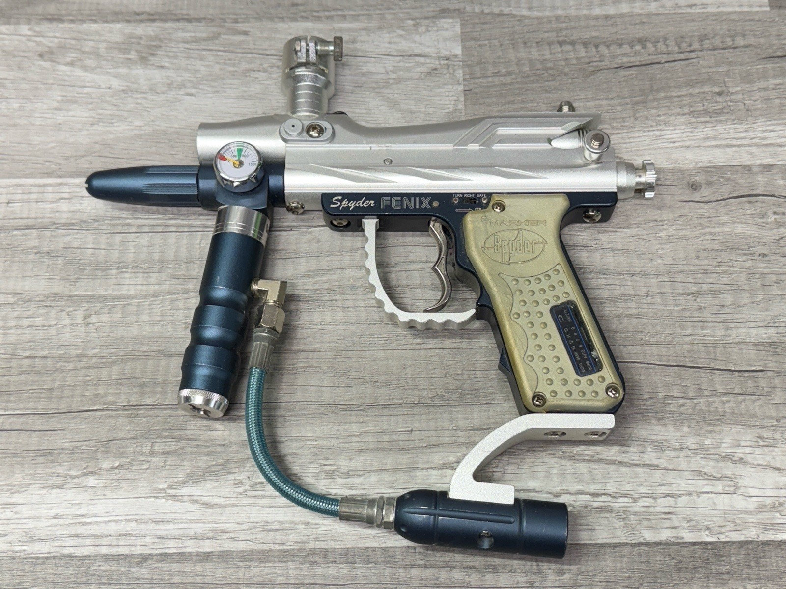 Spyder FENIX Electronic Paintball Gun Marker Powers Up When Plugged In