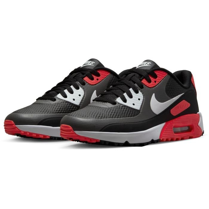 Nike Air Max 90 G Infrared 23 Red Iron Grey CU9978-010 sz 14 Men's Golf Cleats