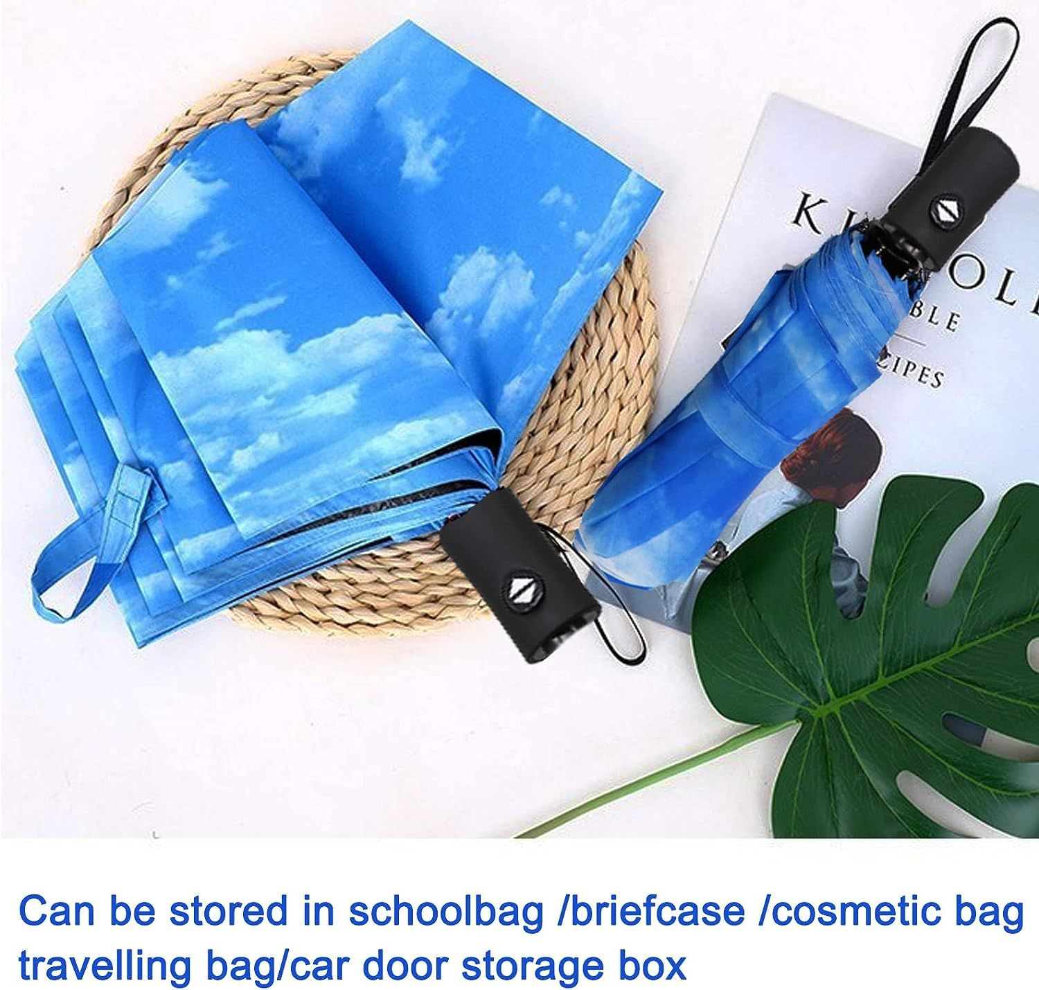 SIEPASA Windproof Travel Compact Umbrella-Automatic Umbrellas for Sky