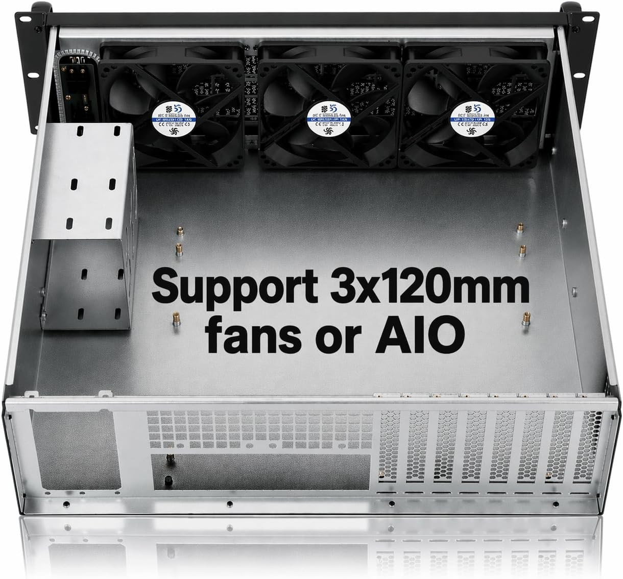 3U Rackmount Server Chassis with Liquid Cooling & 360mm Radiator Support