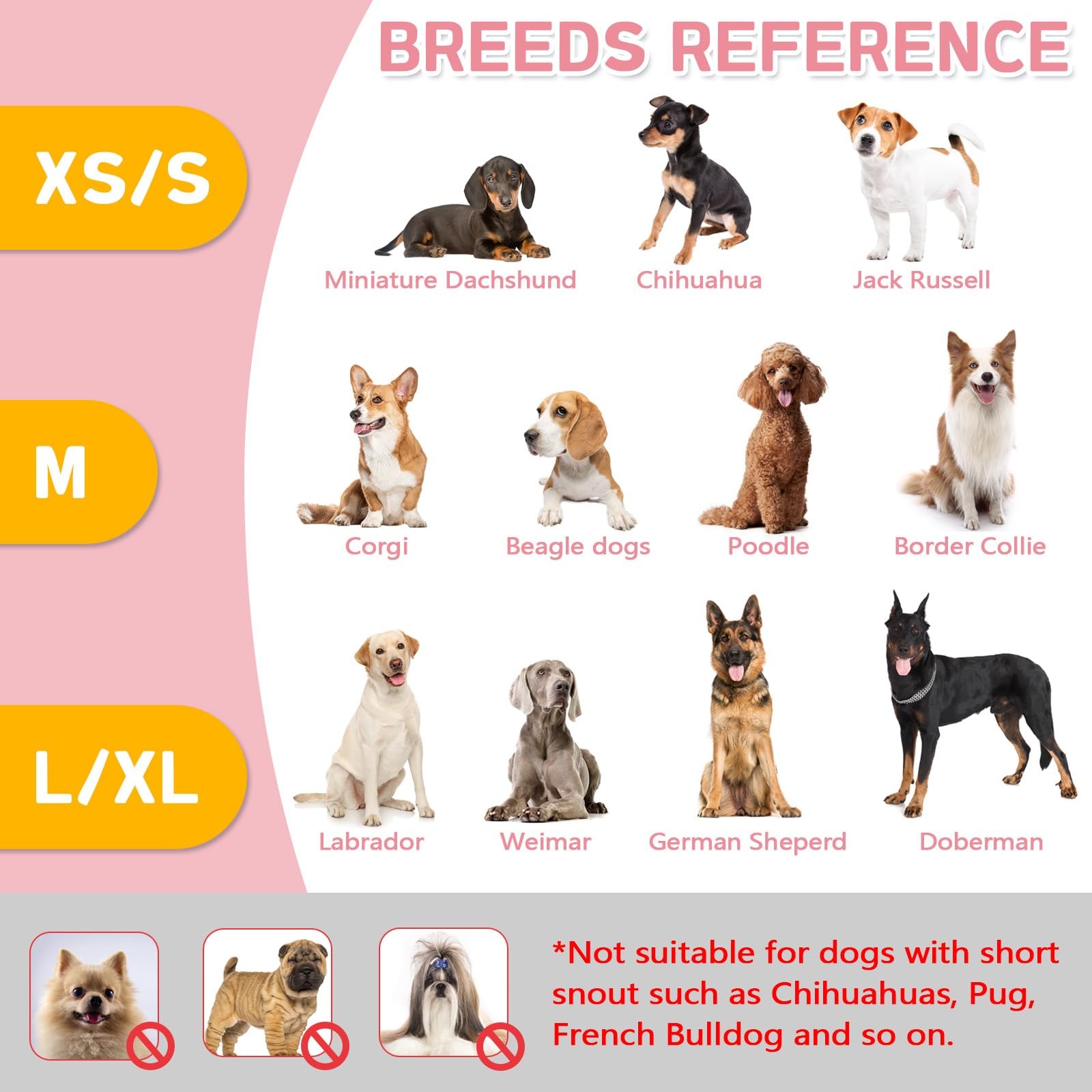 Soft Mesh Dog Muzzle with Reflective Adjustable Strap, Lightweight Muzzle for...