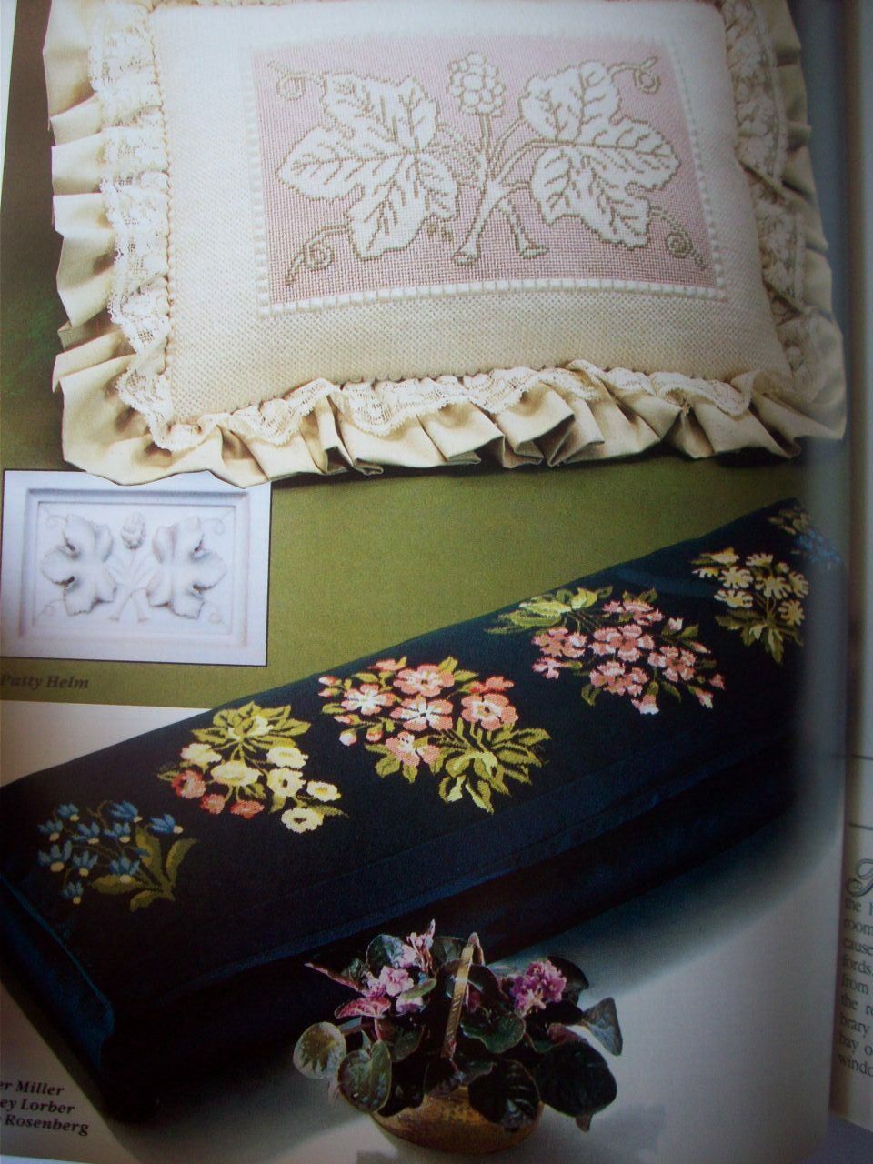 Iowa Gov Mansion Needlepoint designs Terrace Hill dragon knight floral pineapple
