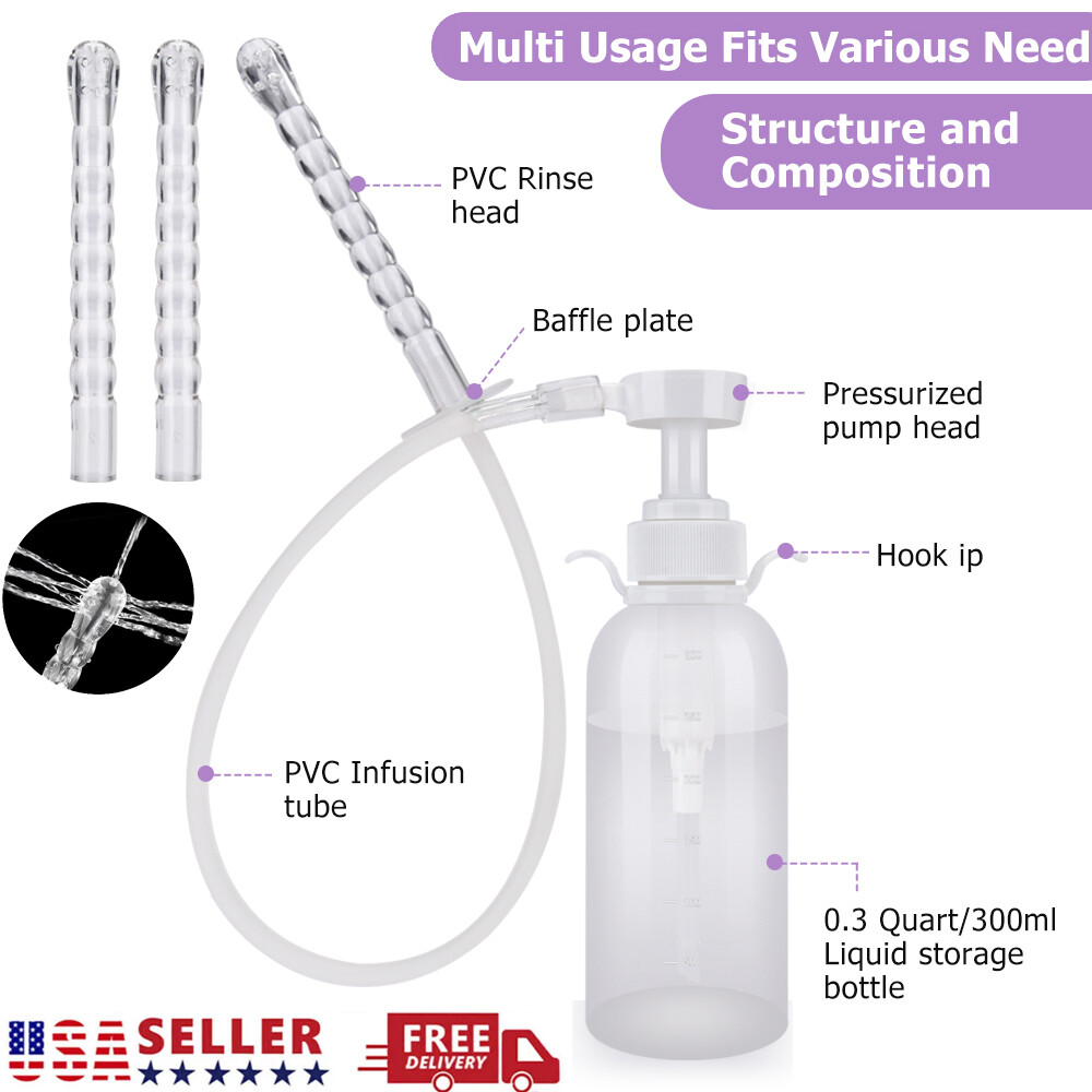 Reusable Vaginal Douche Washing Device Irrigating Enema Anal Cleaning Bottle