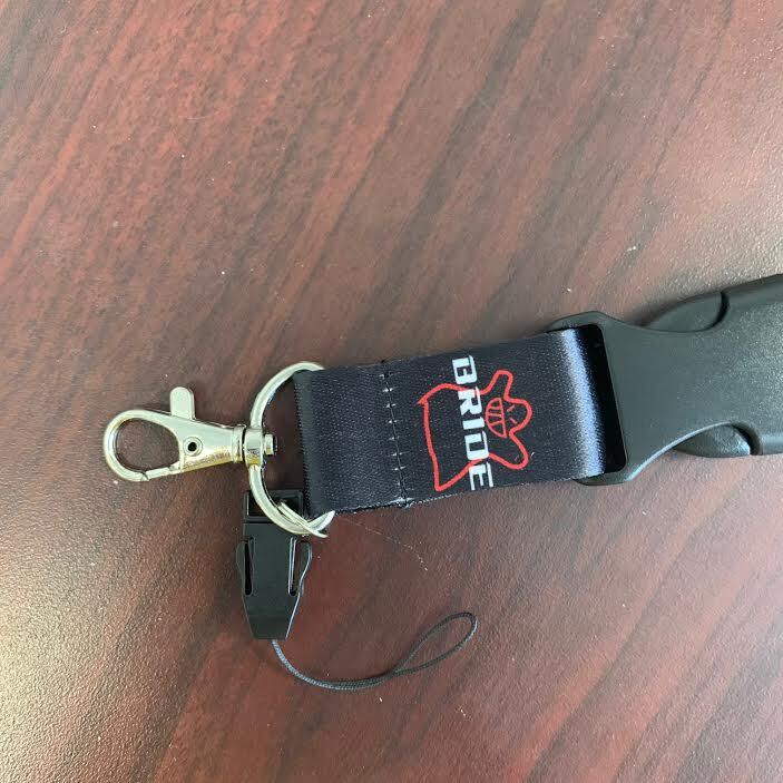 Bride Style Jdm Nylon Lanyard Key Holder Clip Keychain For Honda All Vehicles