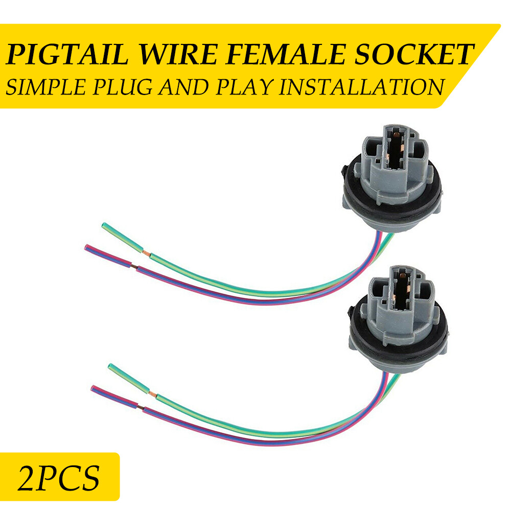 7440 Bulb Pigtail Wire Female Front Socket Turn Signal Light Harness Connector