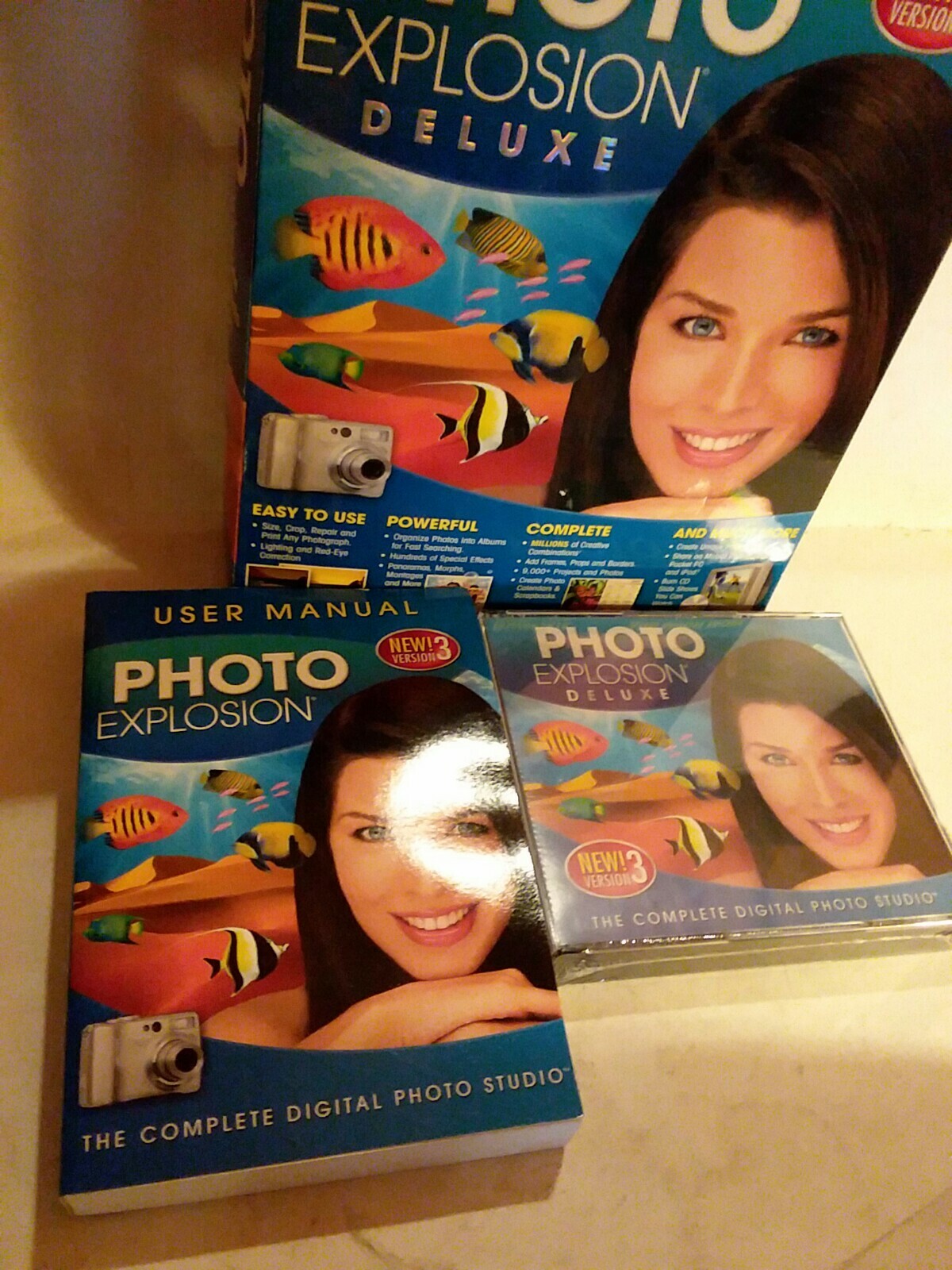 Photo Explosion Deluxe Version 3 PC CD-ROM for Windows XP/Vista New Opened Box