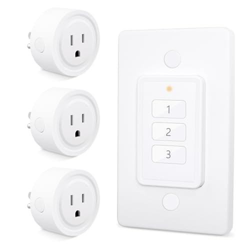 656ft Wireless Wall-Switch: Remote Control Outlet — Lights & Small 3 Pack