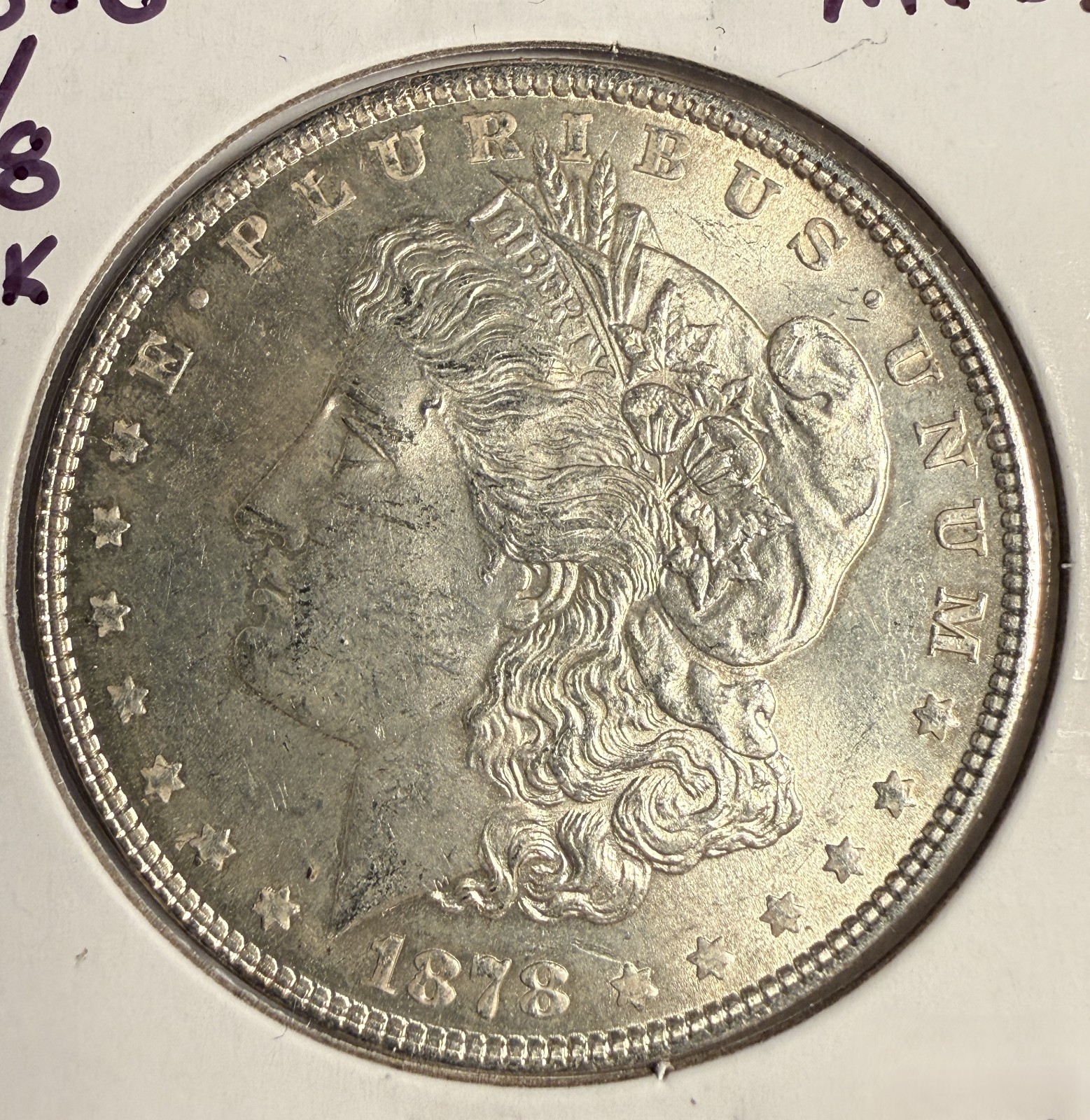 1878 7/4 TF, Morgan Silver Dollar, MS+  (14308)