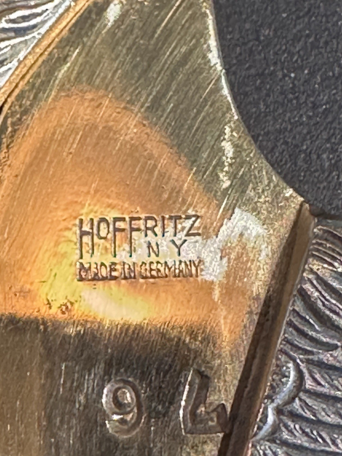 Egg Scissors Chicken Shaped Gold/Silvertone Made By Hoffritz NY Made in Germany