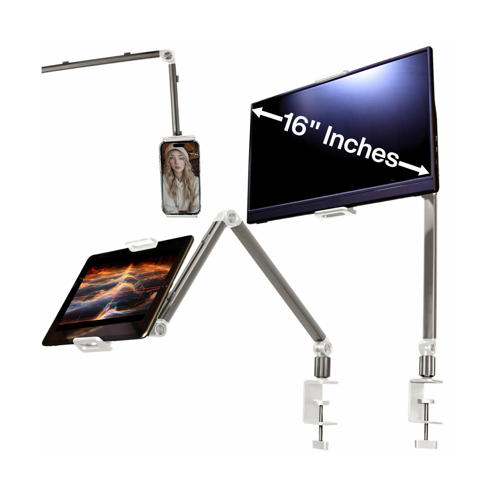 Stand for 16 Inch Portable Monitor - Heavy Duty Aluminum Mount ... FAST USA SHIP