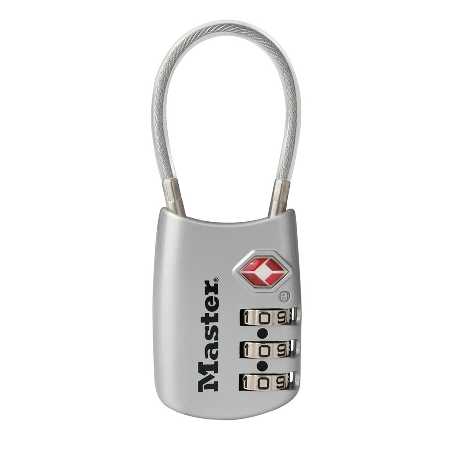Master Lock 4688D Steel 3-Dial Combination Luggage Lock 1.56Hx1.18W in.