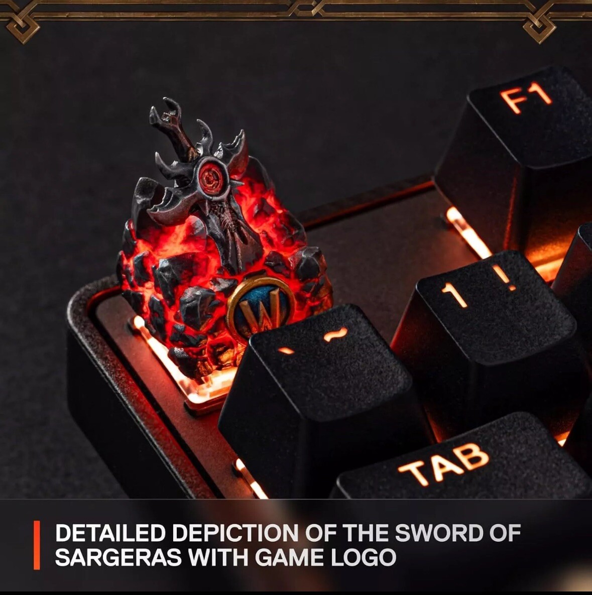 SteelSeries Resin Artisan Keycap - World of Warcraft Sword of Sargeras Design