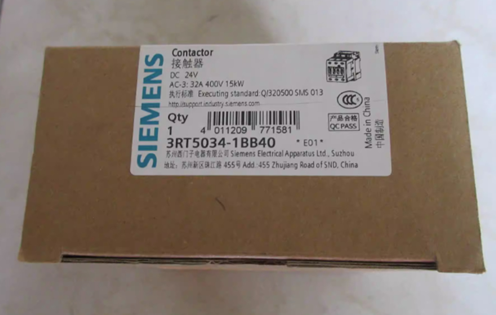 NEW SIEMENS 3RT5034-1BB40 3RT50341BB40 Contactor