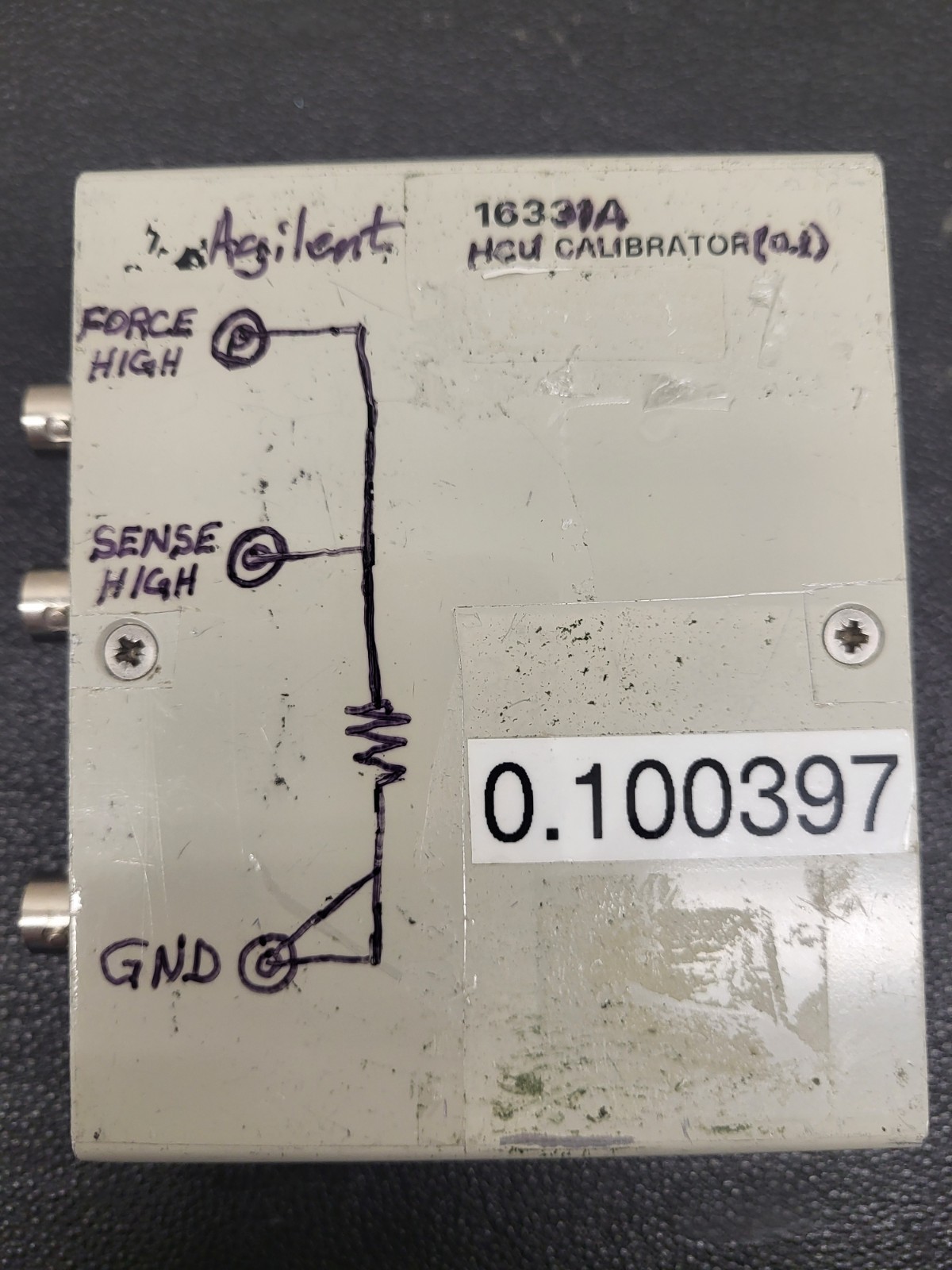 Agilent HP 16331A HCU Calibrator Fixture (0.10 Ohm) Triax - Tested