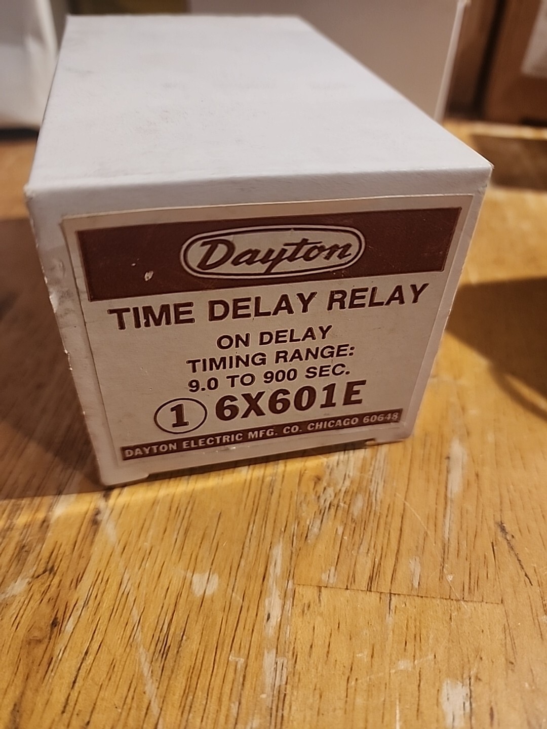 NEW DAYTON 6X601E, TIME DELAY RELAY, 9.0-900 SEC, SOLID STATE TIME DELAY RELAY