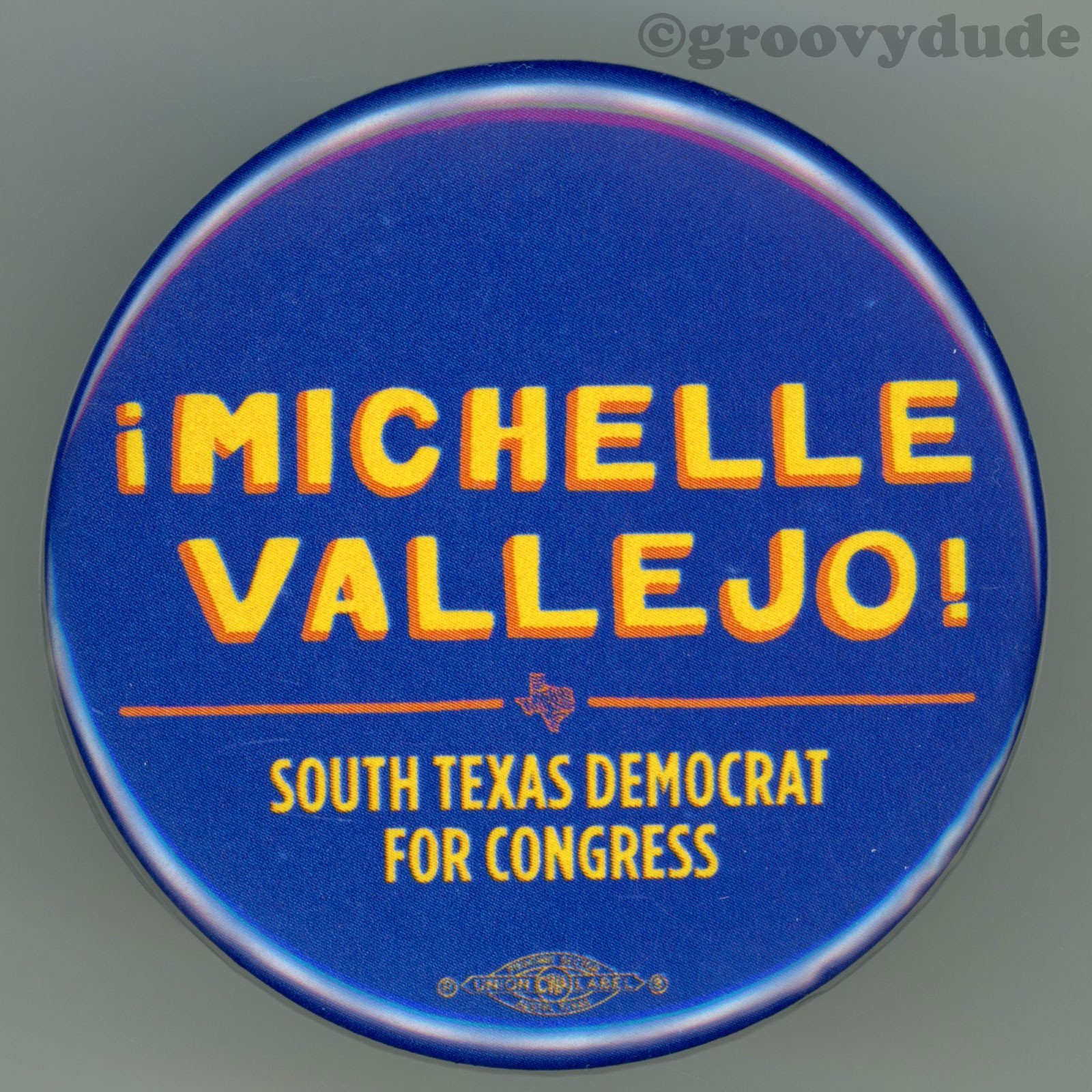 Michelle Vallejo Congress South Texas Democrat 2-1/4" Campaign Pinback Button