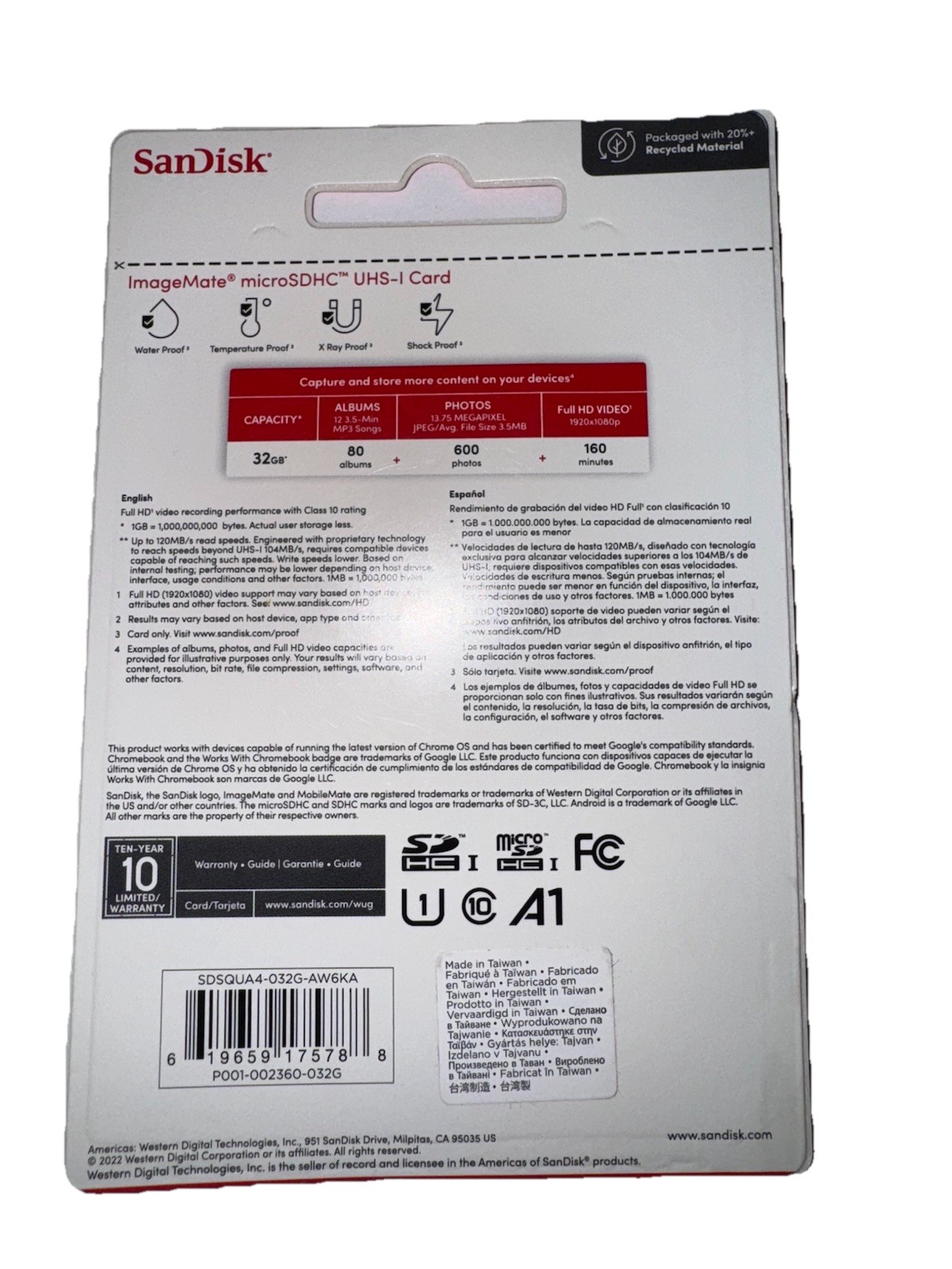 SanDisk 32GB ImageMate microSDHC UHS 1 Memory Card with Adapter NEW