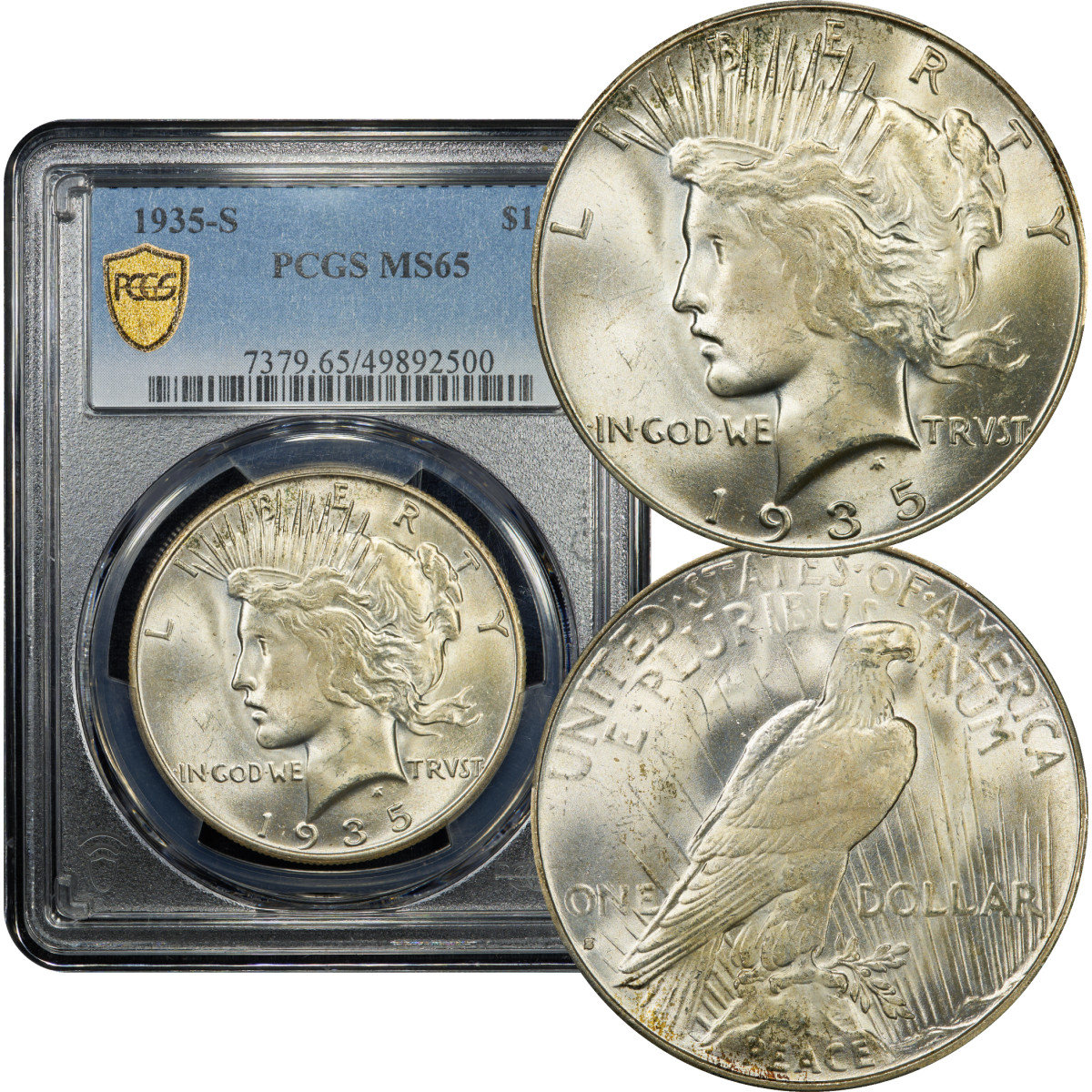 1935-S Peace Dollar $1 PCGS MS65