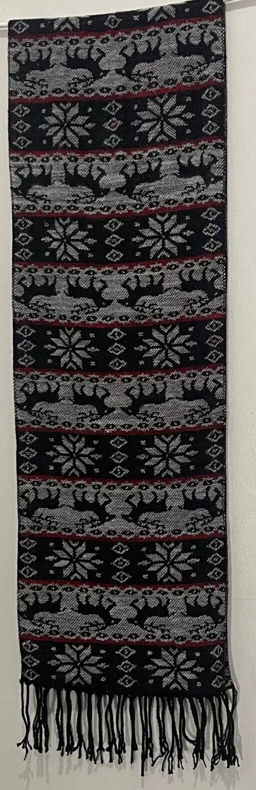 Unisex Scarf Bufanda FauxFur One Size 100%Acrylic Color-Black-Soot/Winter-White