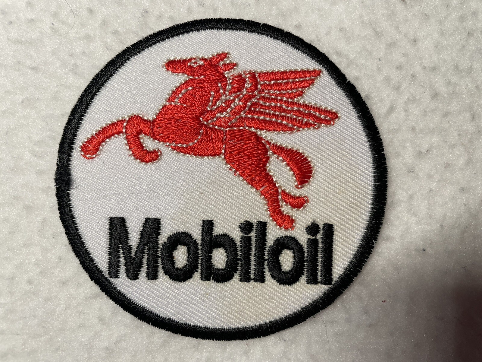 Mobil Oil Patch Round 3 Inch Sew On Iron On