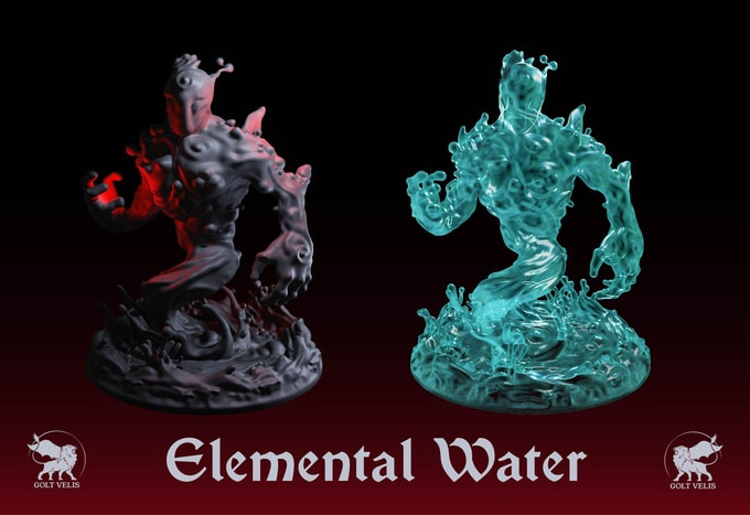Dungeons and Dragons - HD Resin Print - Wildshape  - Large Elemental - Water