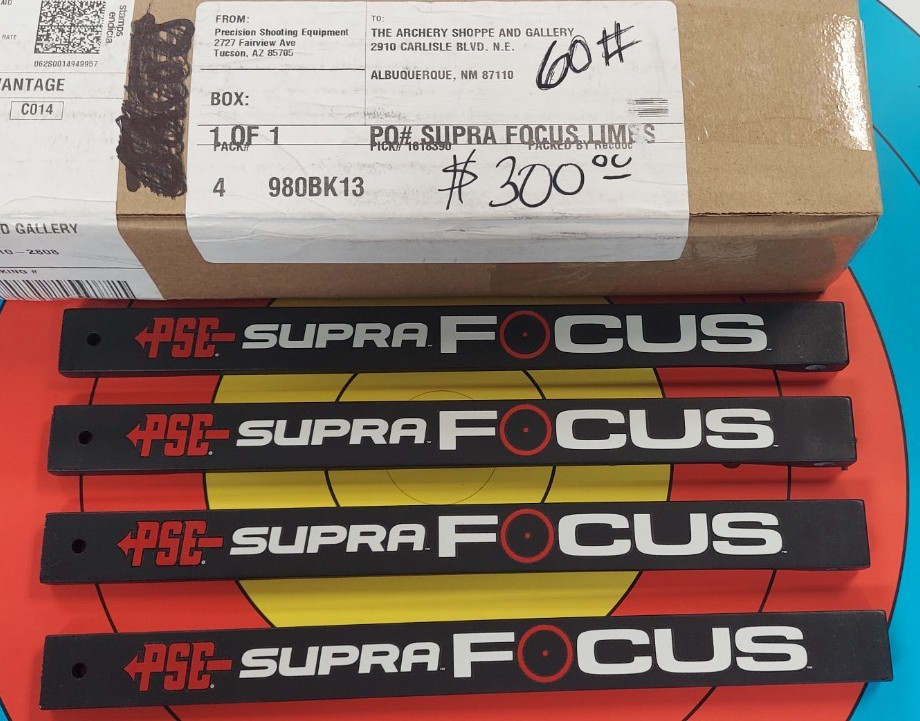 PSE FOCUS Replacement limbs NEW - 60lb  take Offs