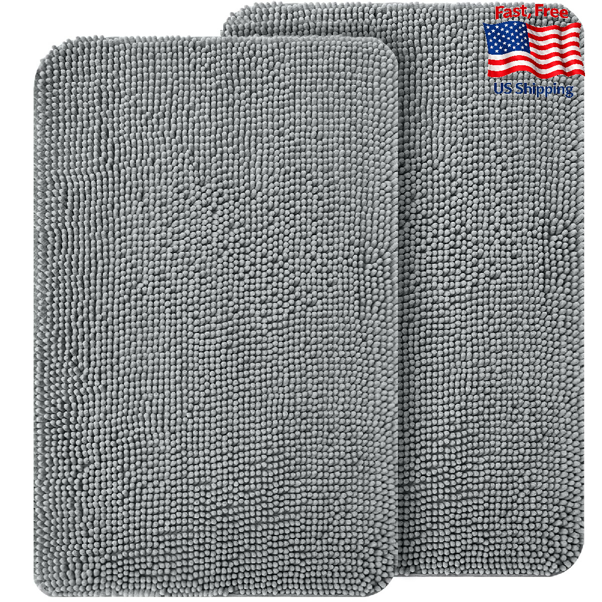 OLANLY Dog Door Mat Set 2-Piece 24x16, Absorbs Moisture and Dirt, Absorbent Non-