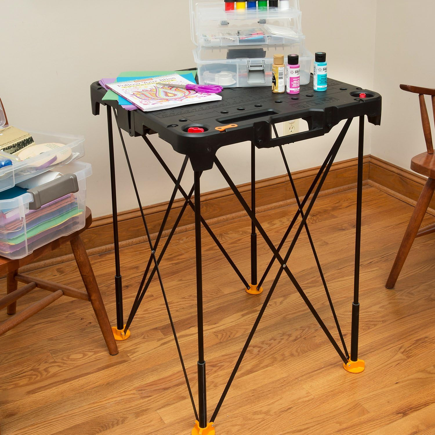 WX066 Sidekick Folding Work Table, Portable All-In-One Work Bench