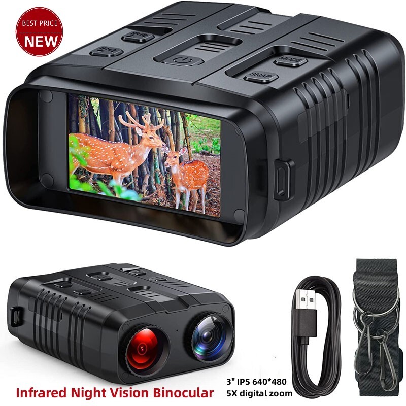 TZT T19 10MP 1080P Infrared Night Vision Binoculars 3" IPS 640*480 TFT 5X