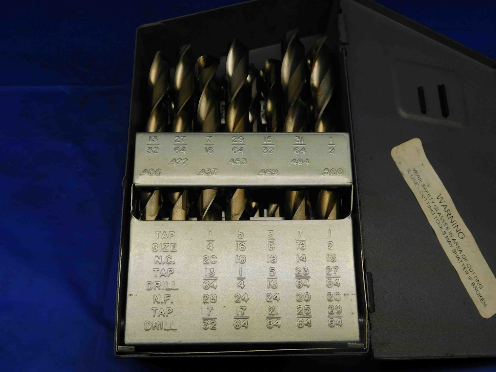 27pc BRUBAKER TOOLS TWIST DRILL BIT SET SIZE RANGE OF 1/16 TO 1/2 MADE IN USA