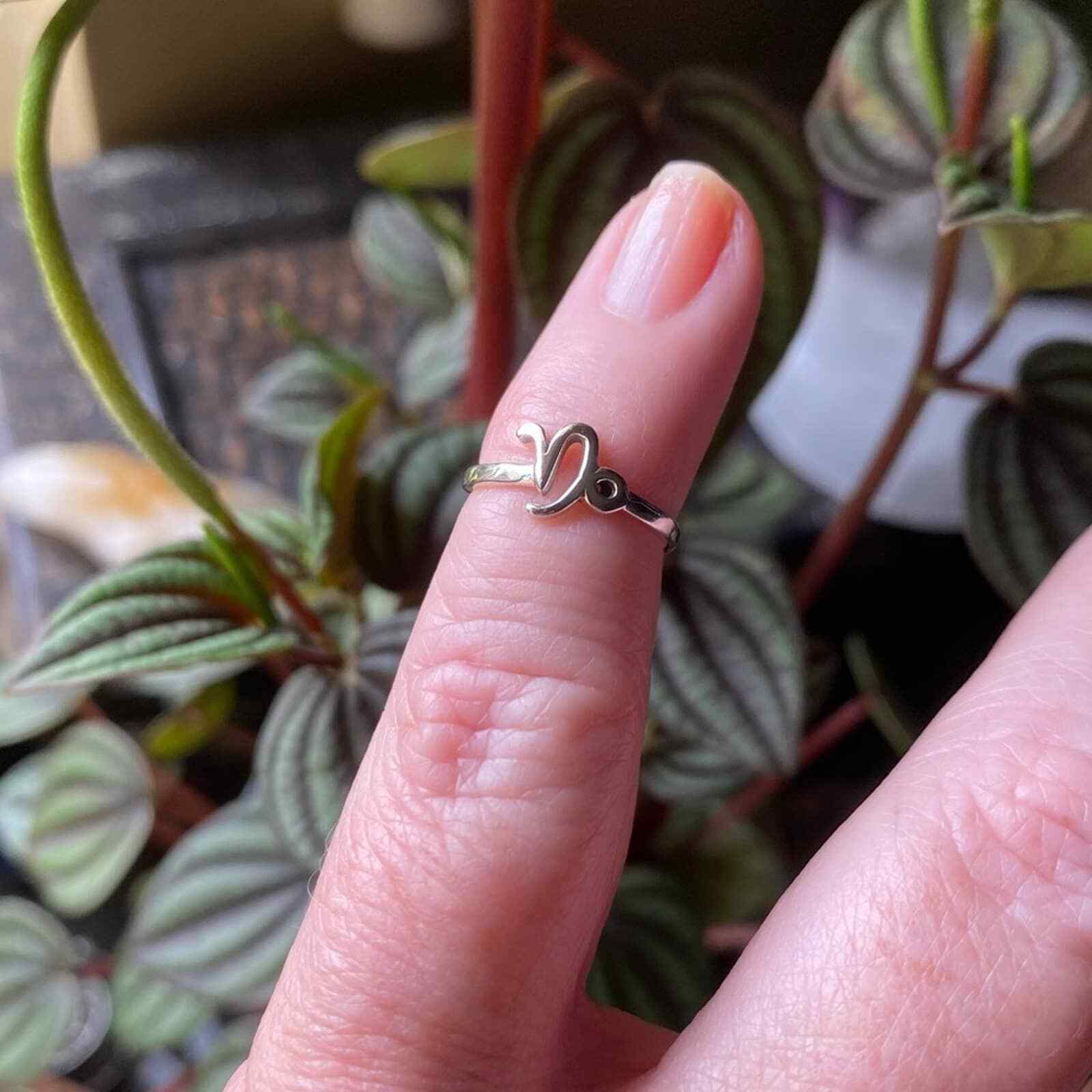 Capricorn Sterling Silver Toe Ring Midi Ring Zodiac