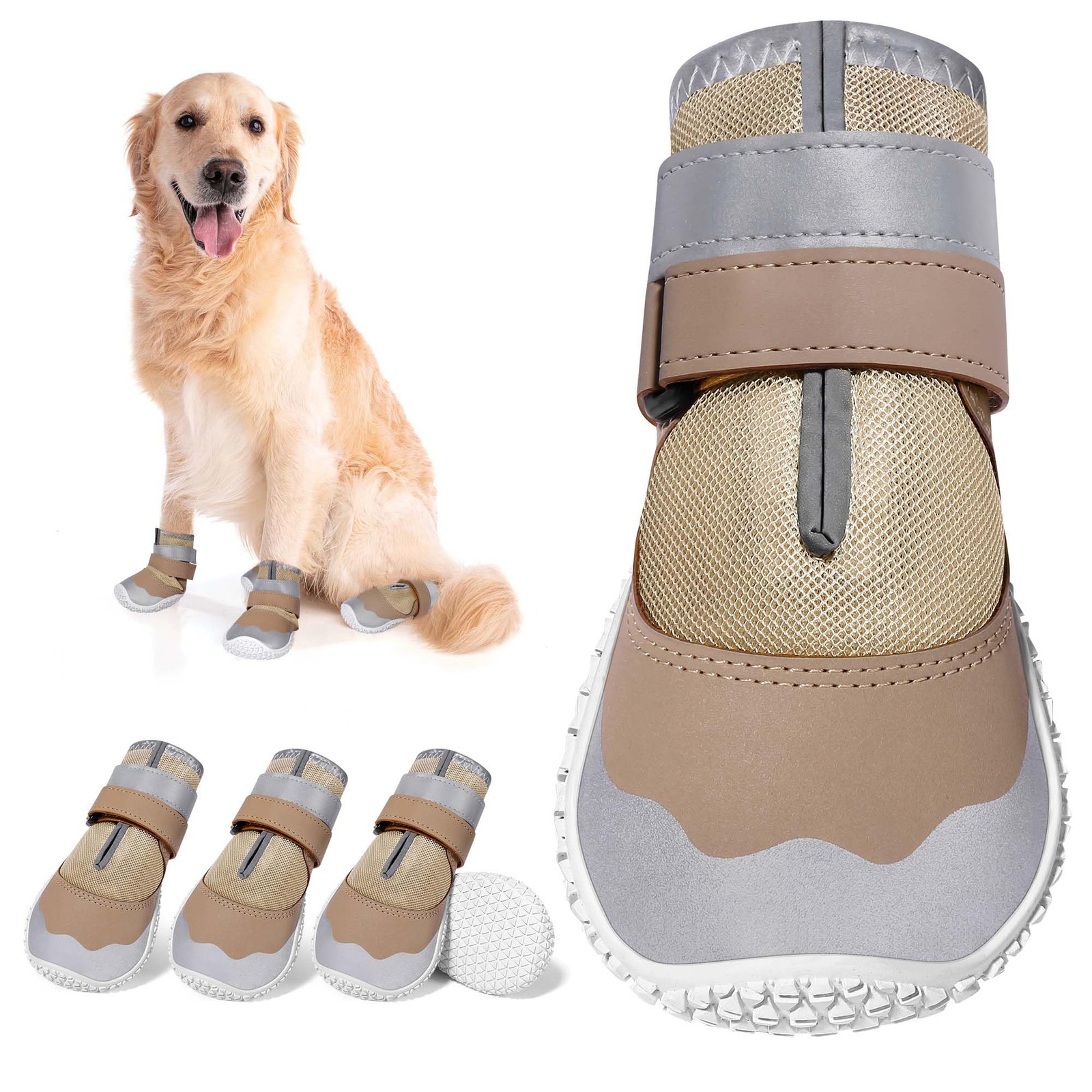 DcOaGt Dog Shoes Large Size Dogs,Mesh Breathable Dog Boots & Paw Protectors for