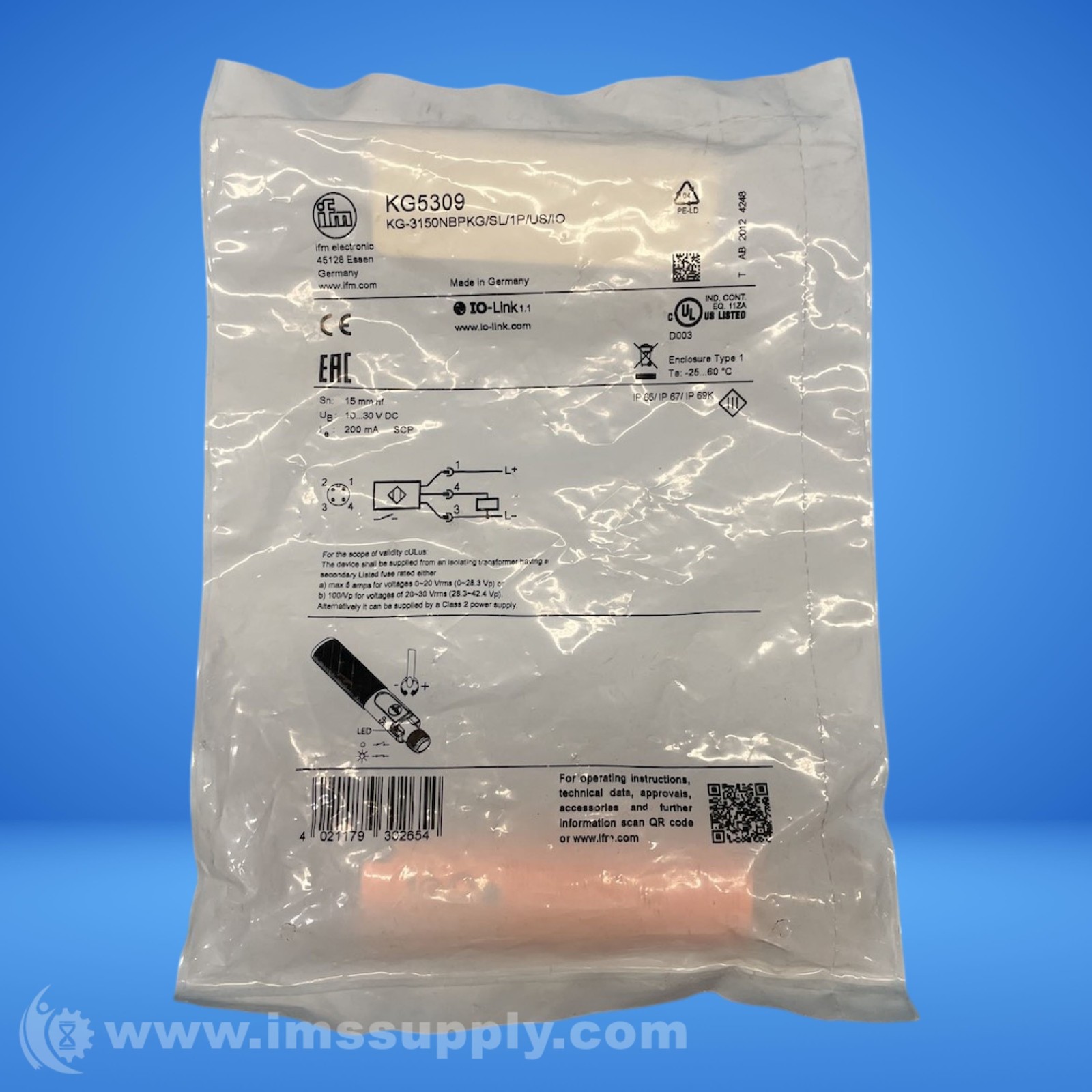 Ifm KG5309 Capacitive Sensor FNFP