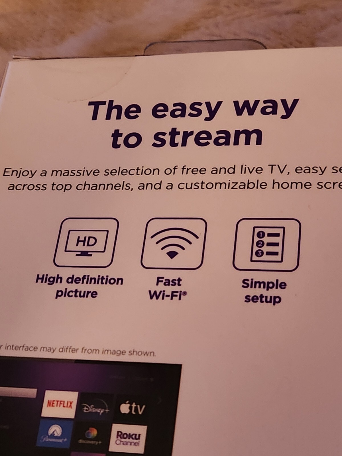 Roku Express HD Streaming Made EasyCable Remote Black (3960R) NIB