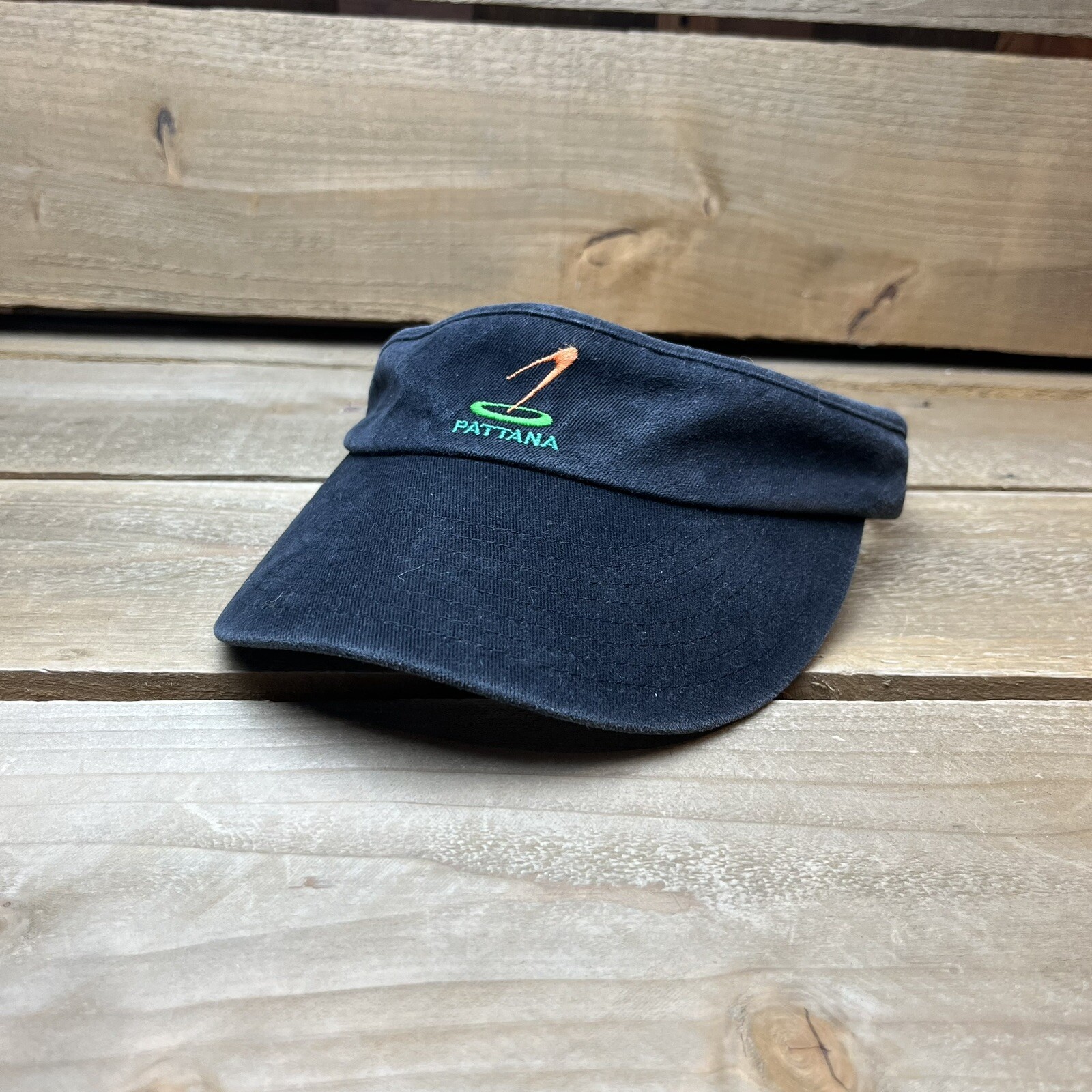 Vintage Pattana Golf Resort Asian Travel Black Adjustable Visor