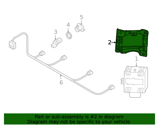 Genuine Audi Blind Spot Detection System Warning Sensor Bracket 8W9-907-176