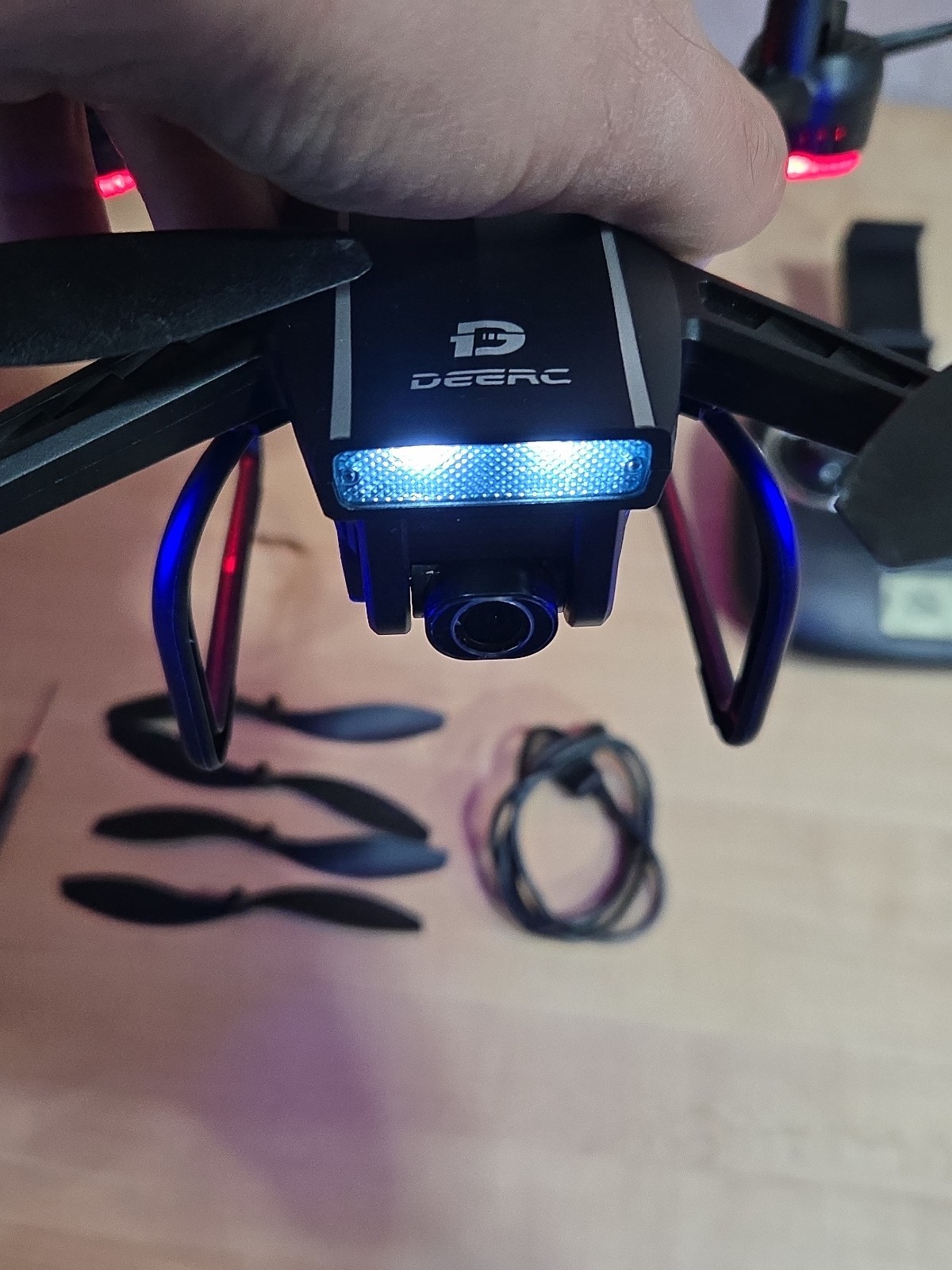 DEERC D50 RC Quadcopter Drone with Camera Remote Control Light Tested Working